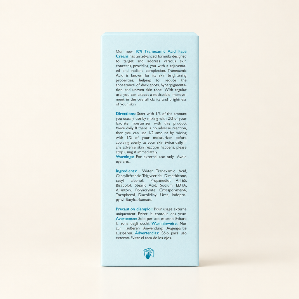 Omic+ Crème Unifiante Visage à l'Acide Tranexamique 10% - Résultats Rapides 30ml