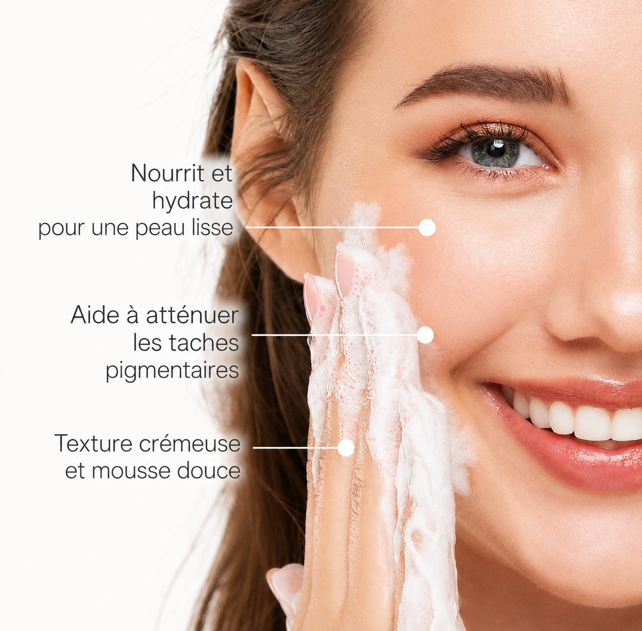 Nettoyant visage clarifiant à l'acide kojique
