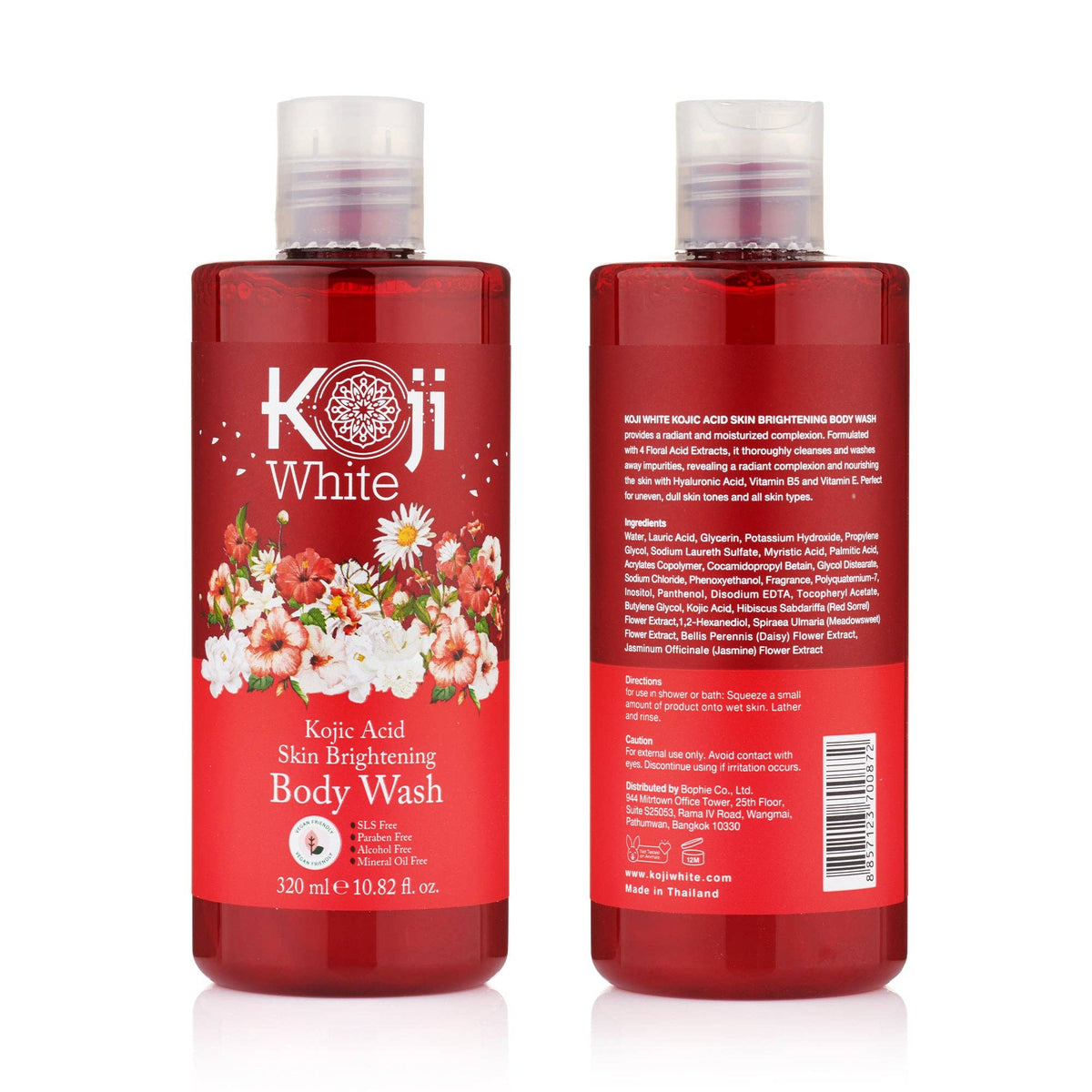 Gel douche clarifiant pour le corps à l'acide kojique