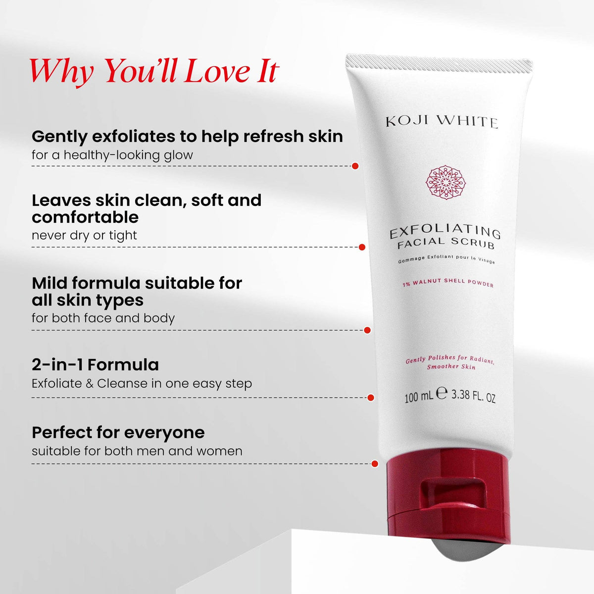 Gommage facial exfoliant illuminateur