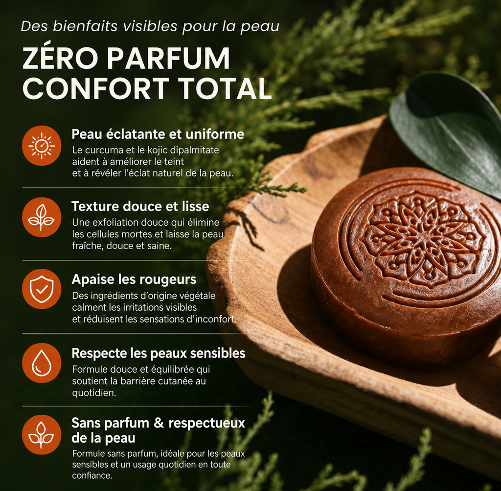 Savon au curcuma et à l'acide kojique