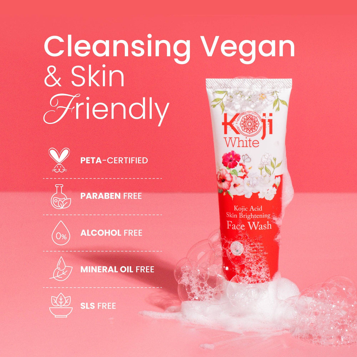 Nettoyant visage clarifiant à l'acide kojique