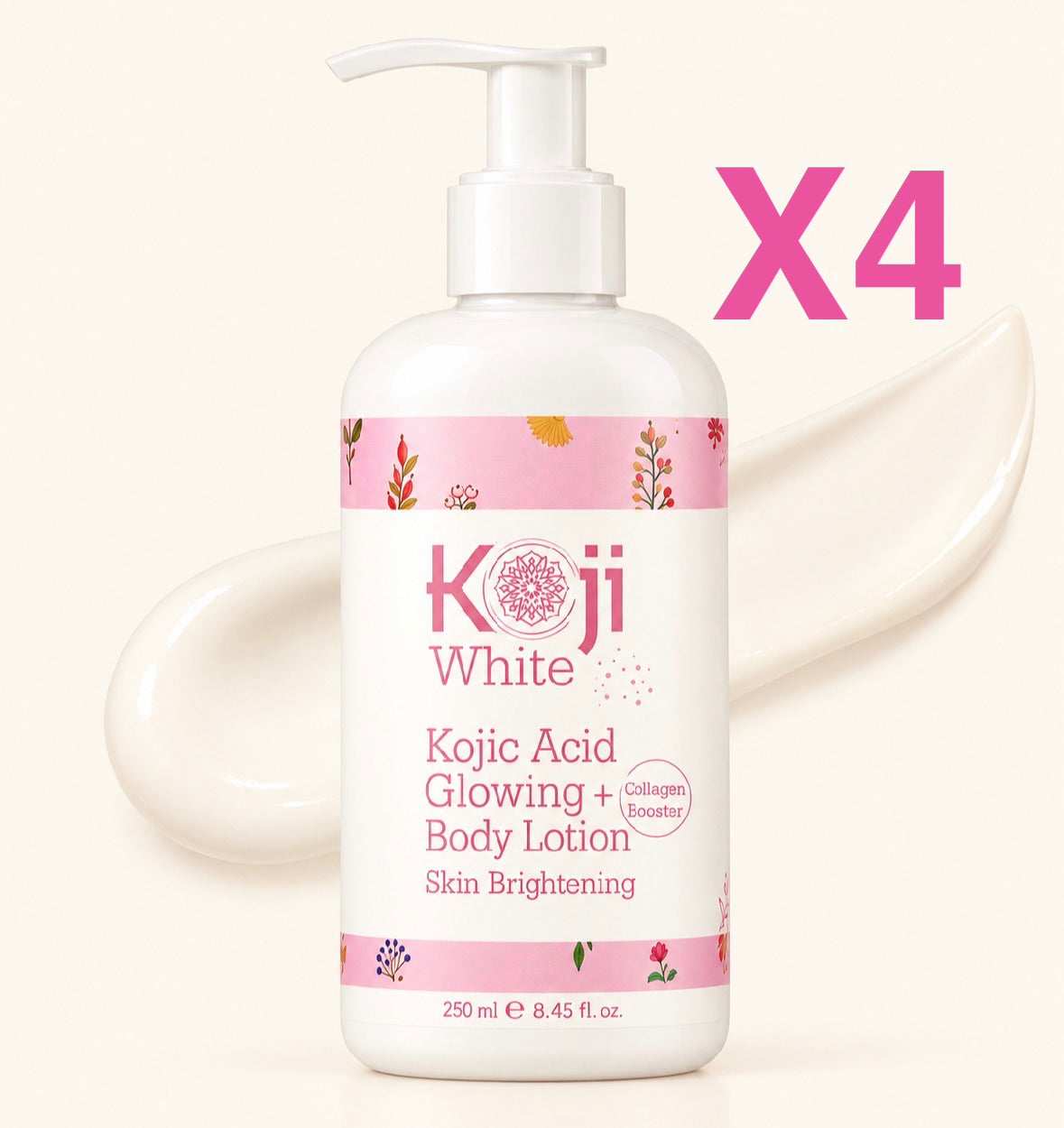 4 Lotions Corporelles au Collagène 250 ml