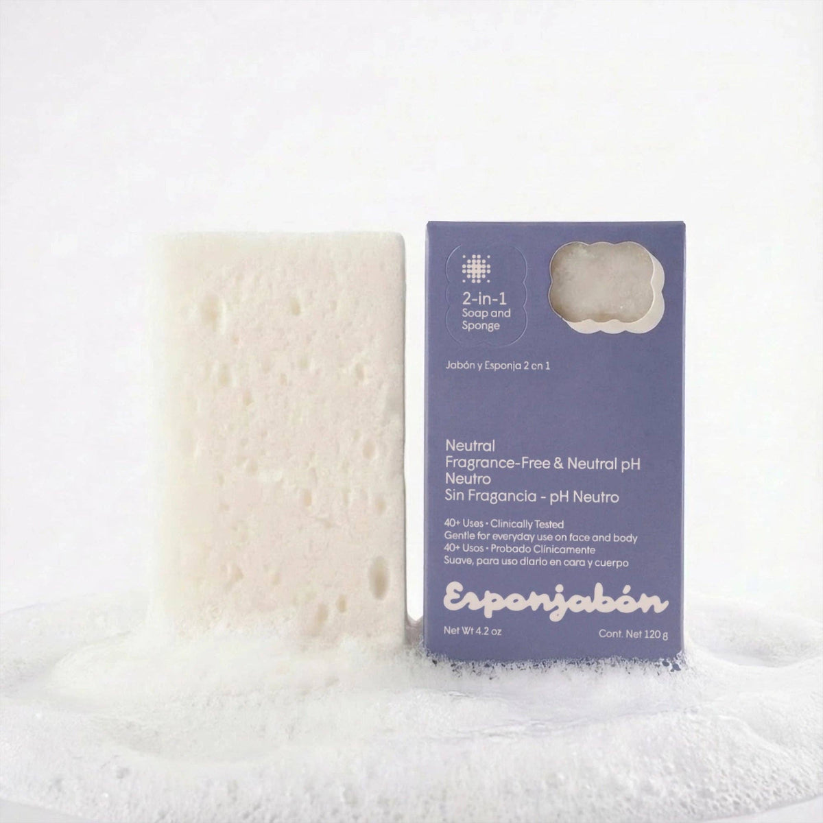 Savon Éponge Sans parfum + pH neutre