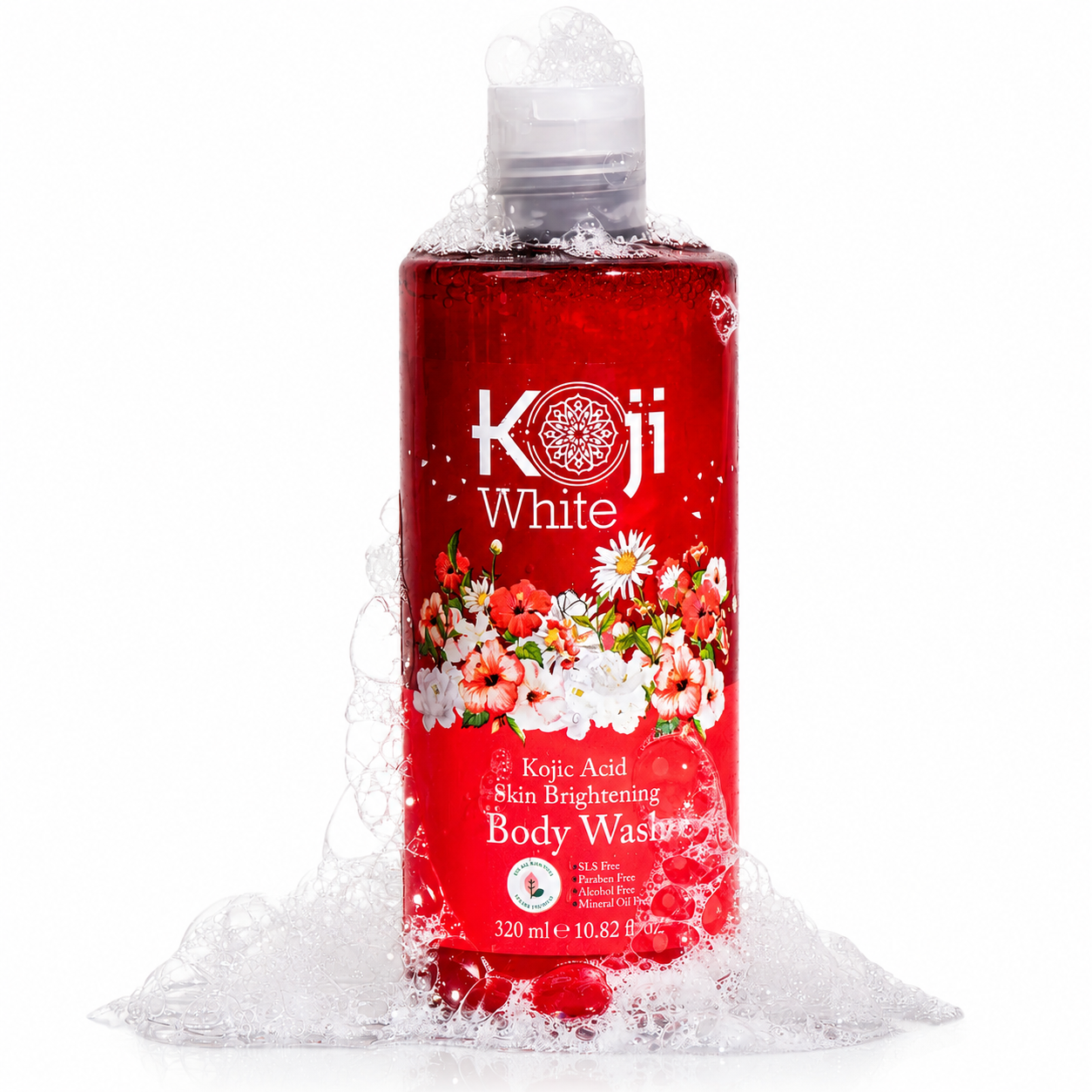 Gel douche clarifiant pour le corps à l'acide kojique