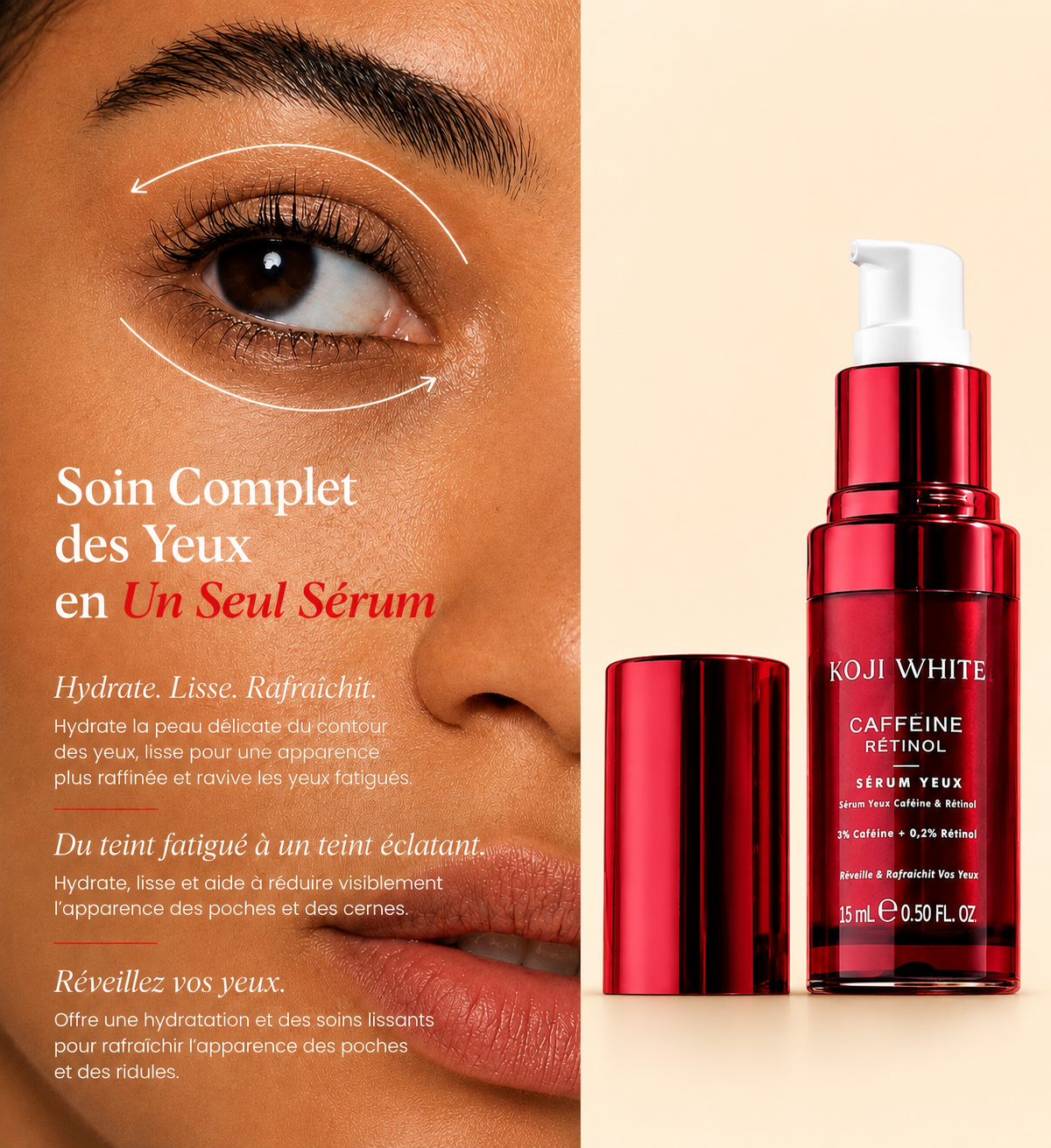 Sérum contour des yeux à 3 % de caféine