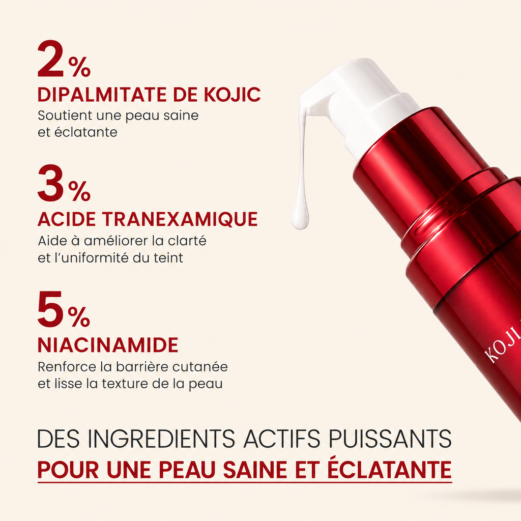 Sérum à l'acide kojique et à l'acide tranexamique