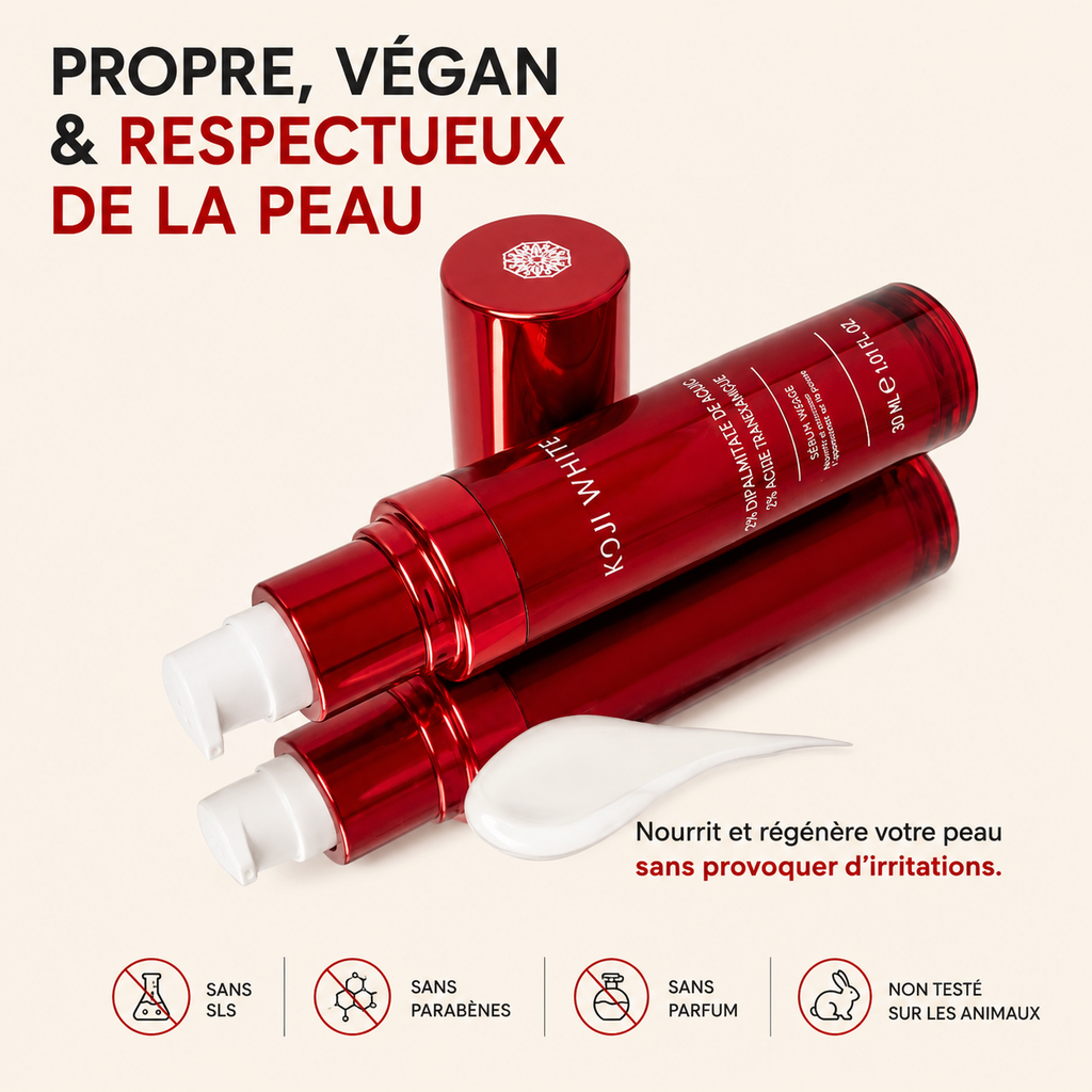 Sérum à l'acide kojique et à l'acide tranexamique