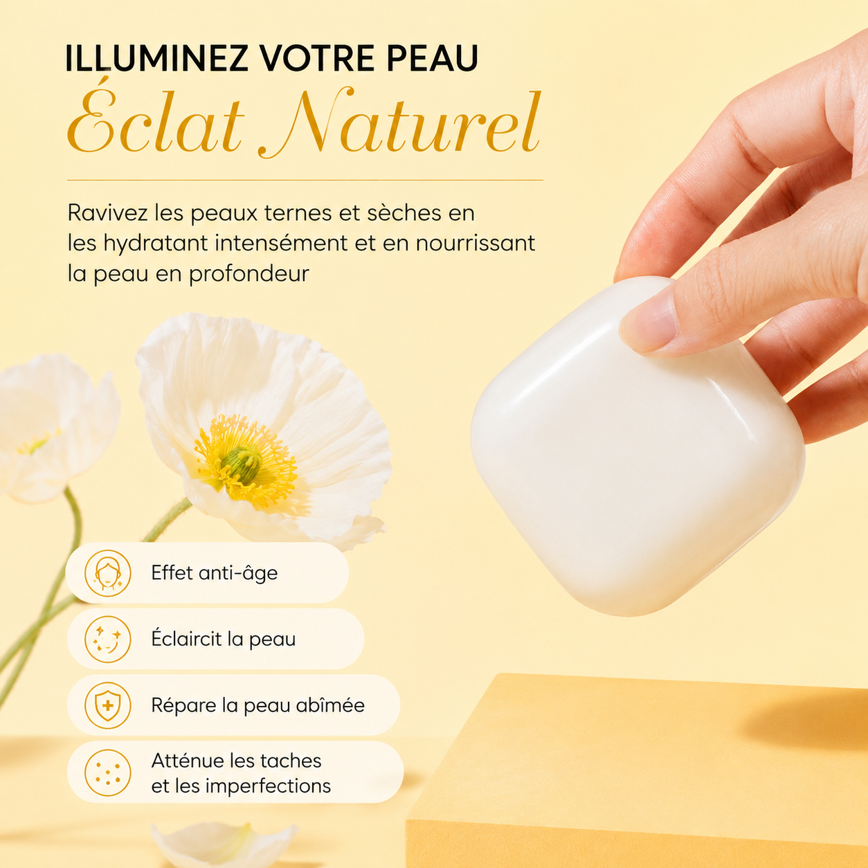 Savon clarifiant à l'Acide Kojique & Glutathion (2 Barres)