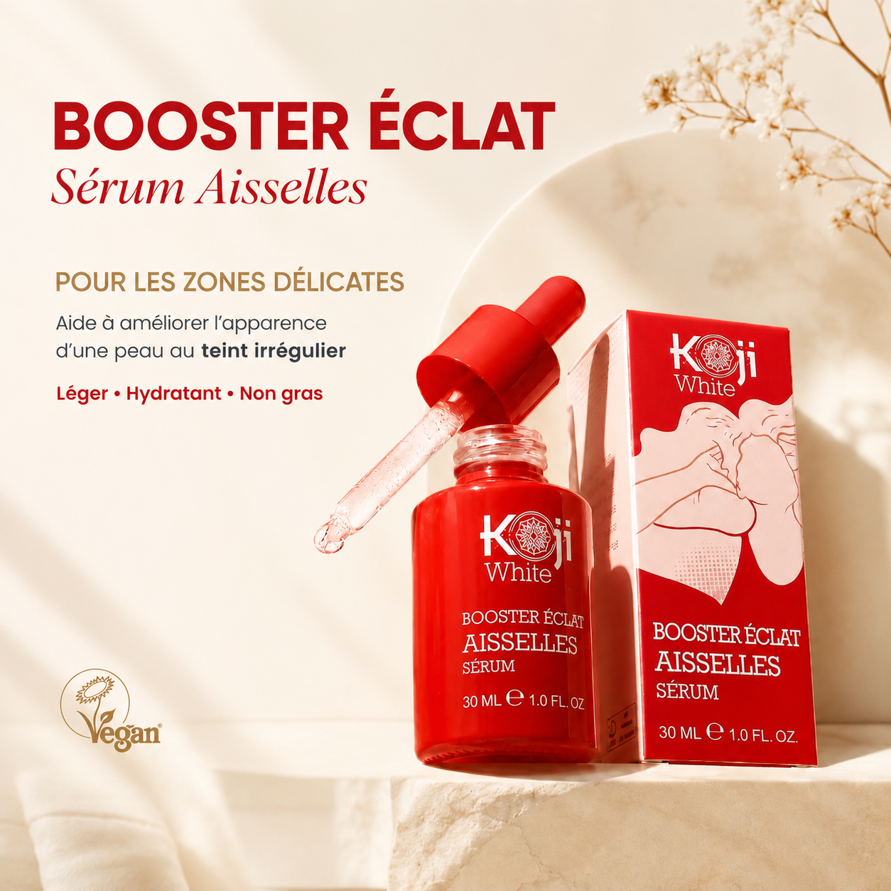 Sérum unificateur de teint pour les aisselles