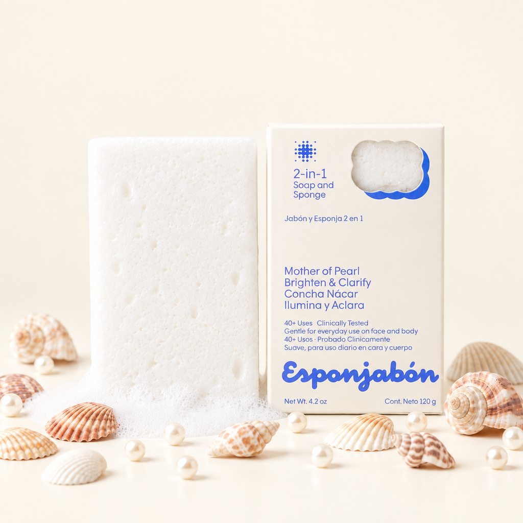 Savon Éponge Nacre, Effet gommant et illuminateur