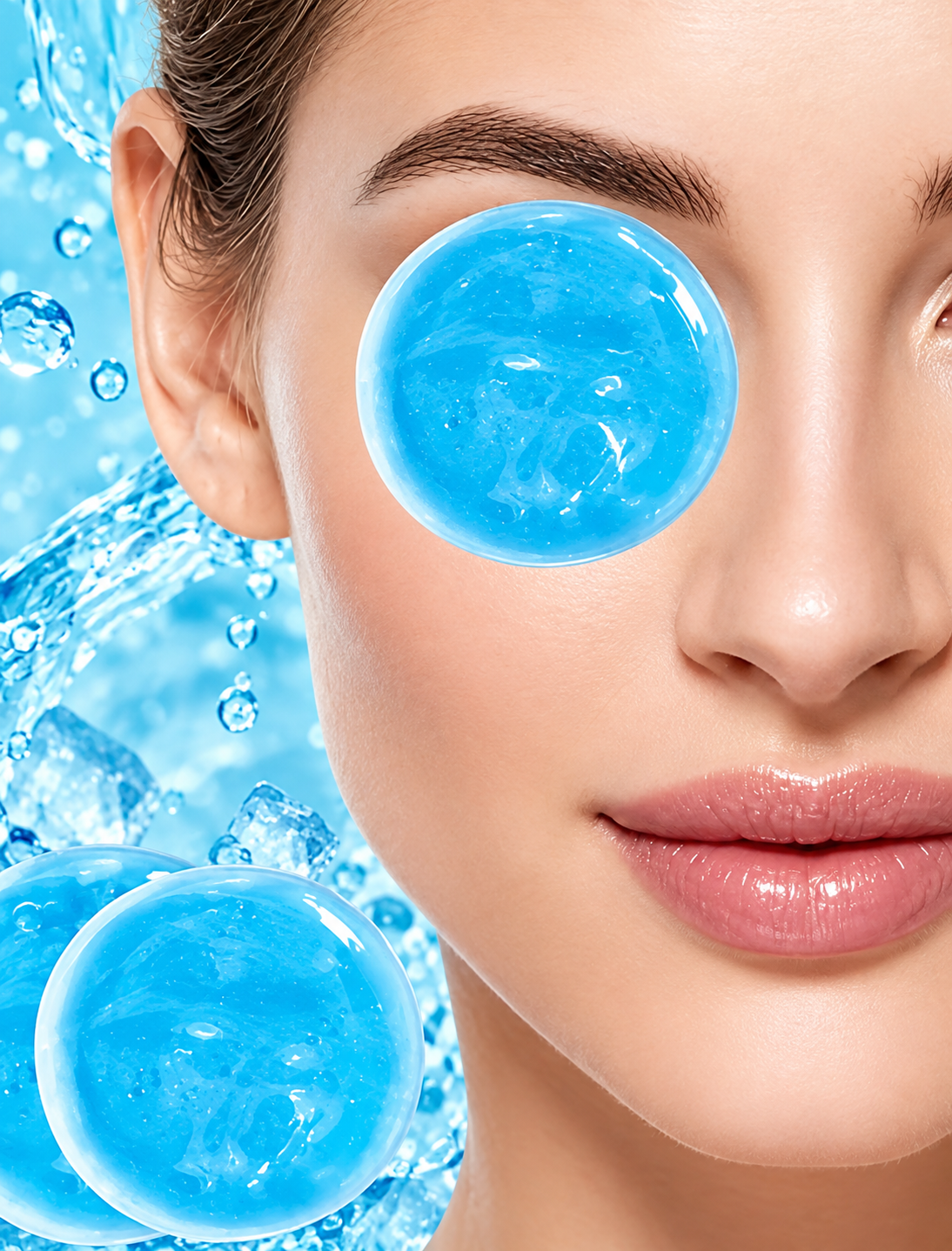 Patchs de gel rafraîchissants pour le contour des yeux – Réutilisable