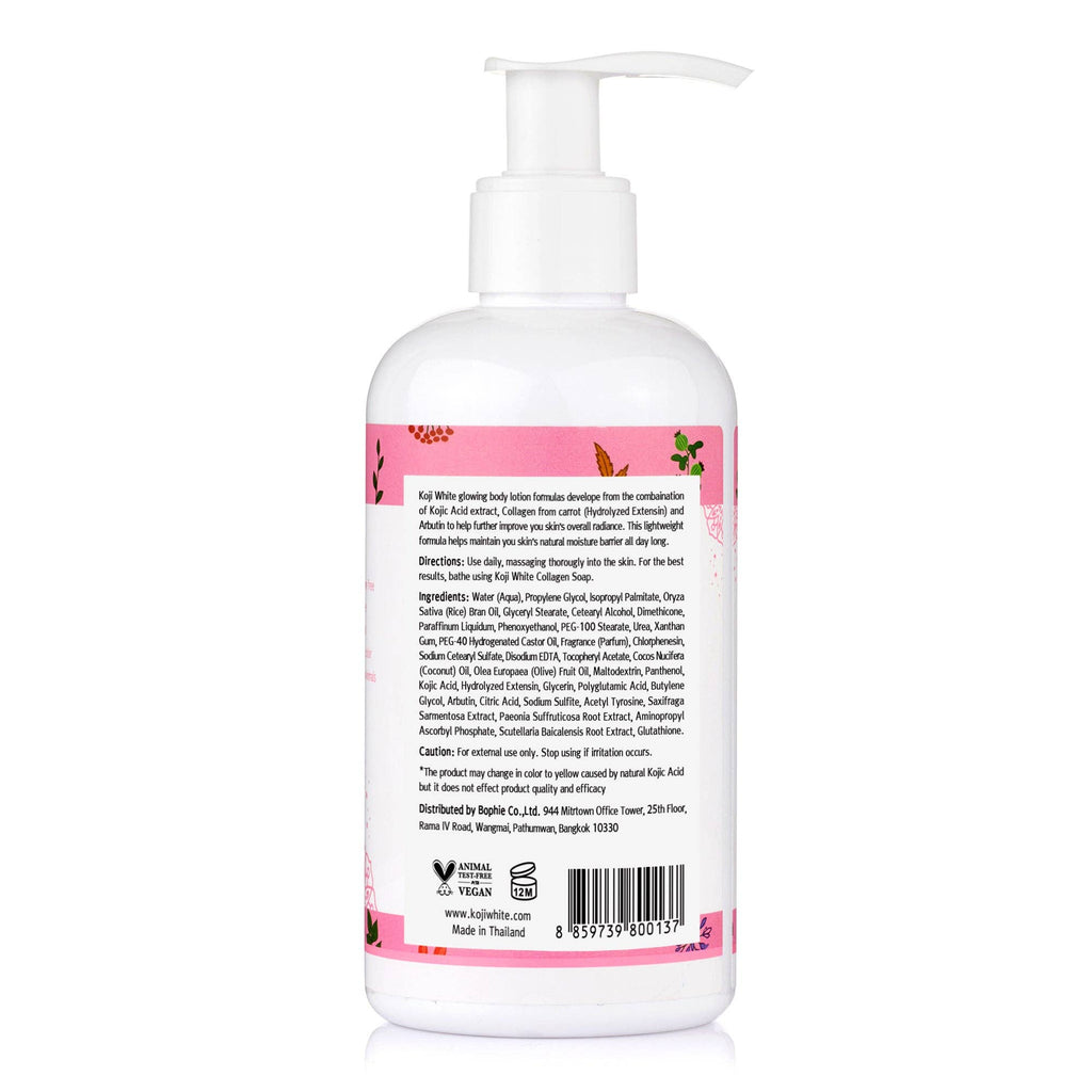 Lotion corporelle éclat à l'acide kojique et au collagène