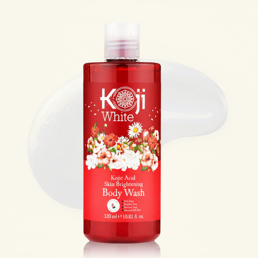Gel douche clarifiant pour le corps à l'acide kojique